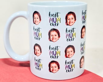 Personalisierte Best Mum Tasse | Geschenk für Mama | Foto-Tasse | Weihnachtsgeschenk | Mumien-Tasse | Mama Geburtstagsgeschenk | Keramik Kaffeetasse