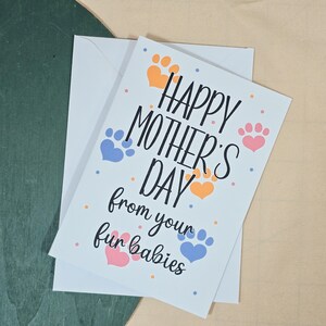 Dai tuoi Furbabies / Felice festa della mamma / Biglietto Furbabies / Biglietto mamma cane / Biglietto mamma gatto /
