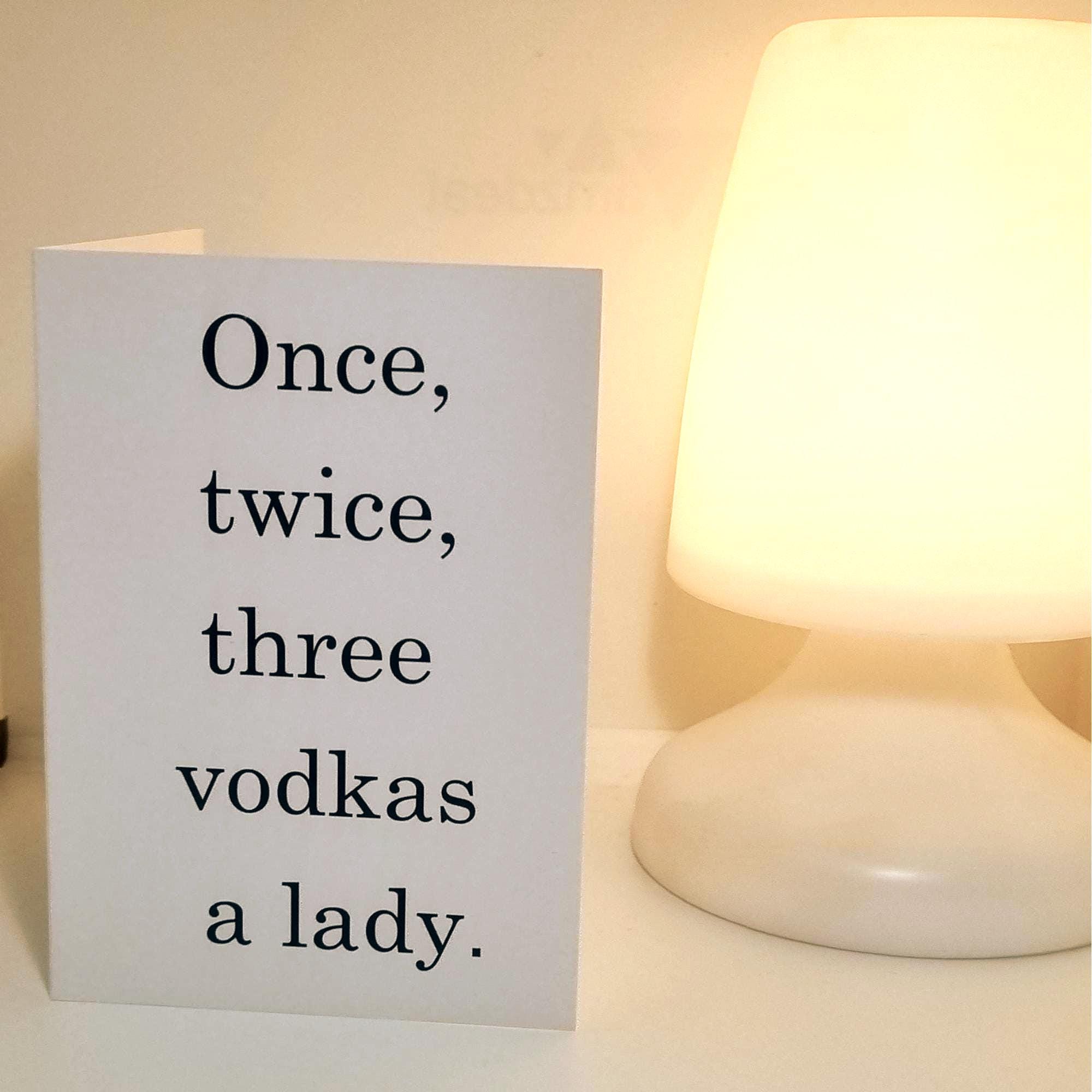Vodka Card Vodka Lover Card: Funny Birthday Card for Her - Etsy UK