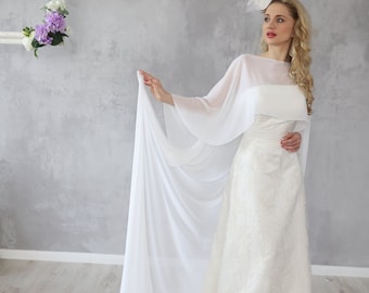 Bridal cape, back 98\78\70.8 " ( 2,5 m / 2 m / 1,8 m )