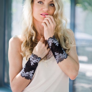Wrist band, Black Lace Tattoo Cover up, Wrist Cuffs