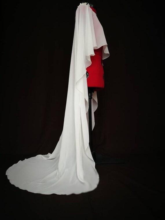 long chiffon cape
