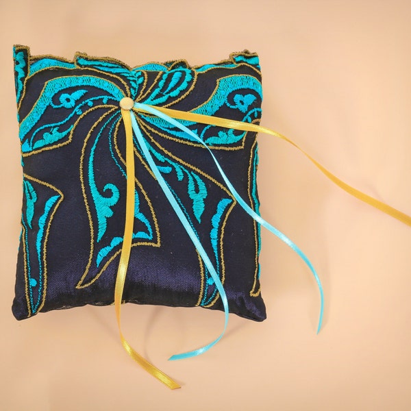 Peacock Ring Pillow Etsy