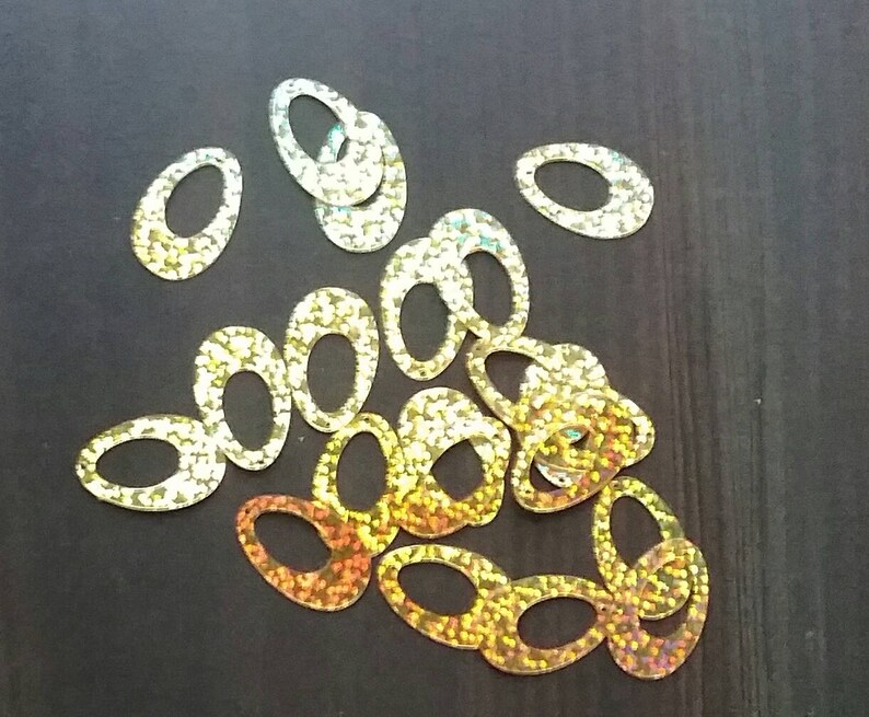 Golden Iridescent Oval Loose Sequin Oval Sequin Haberdashery Embellishments 330 Co Il