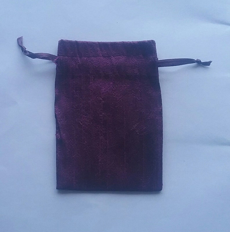 herbs 100 3x4 Plum Dupioni Silk bags favor bags wedding packaging beads