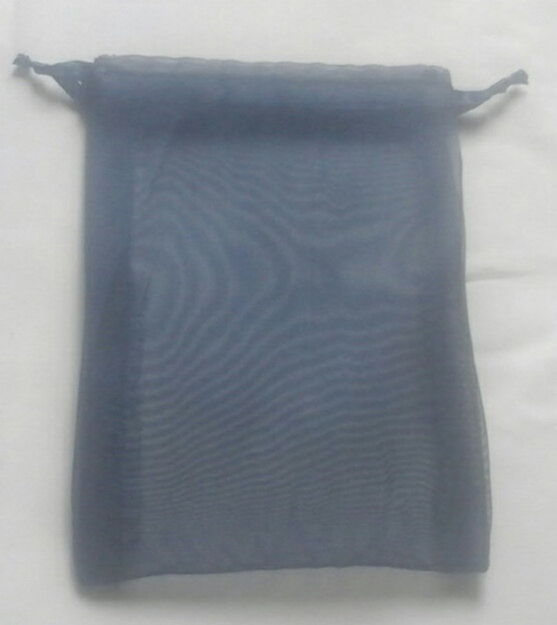 100 Navy Blue Organza Bags 4x 6 favor bags wedding packaging beads herbs