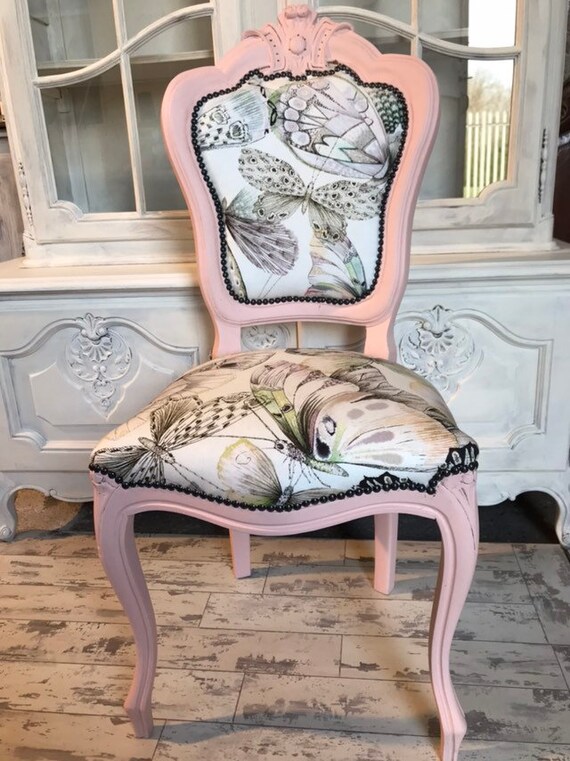 Antique French Louis Bedroom Chair Designers Guild Papillons Butterflies