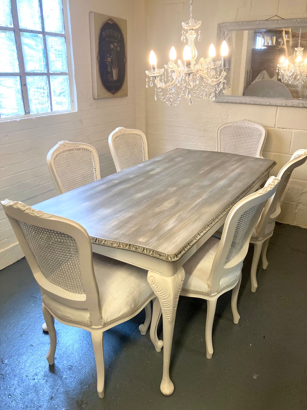 SOLD French Country Style Dining Table and 6 Chairs - Etsy UK