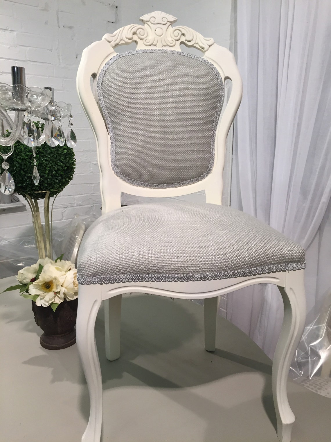 Shabby Chic Round Dining Table and 4 Chairs Shipping Not Free Etsy UK