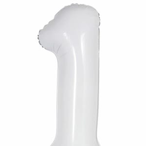 Number 1 White Foil Balloon (86cm) | Party Decoration | Birthday | One | 1st