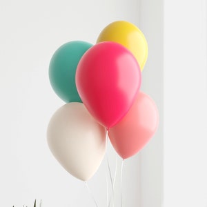 Vintage Summer Balloon Bunch, 12 Pack 30cm Latex Balloons, Wedding, Birthday, Baby Shower Party Decor