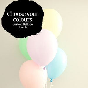 Custom Balloon Bunch, 12 Pack 30cm Latex Balloons, Choose Your Colors, Party Decor, Baby Shower, Wedding, Birthday