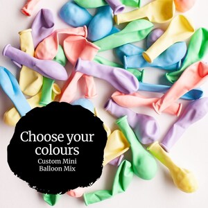 Custom Colour Mini Balloons Mix, 36 Pack 12cm/5" Latex Balloons, Party Decor, Baby Shower, Wedding, Birthday Celebration