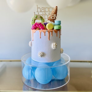 FILLABLE CAKE STAND |  Birthday | Wedding | Cake Decoration | Balloons | Flowers