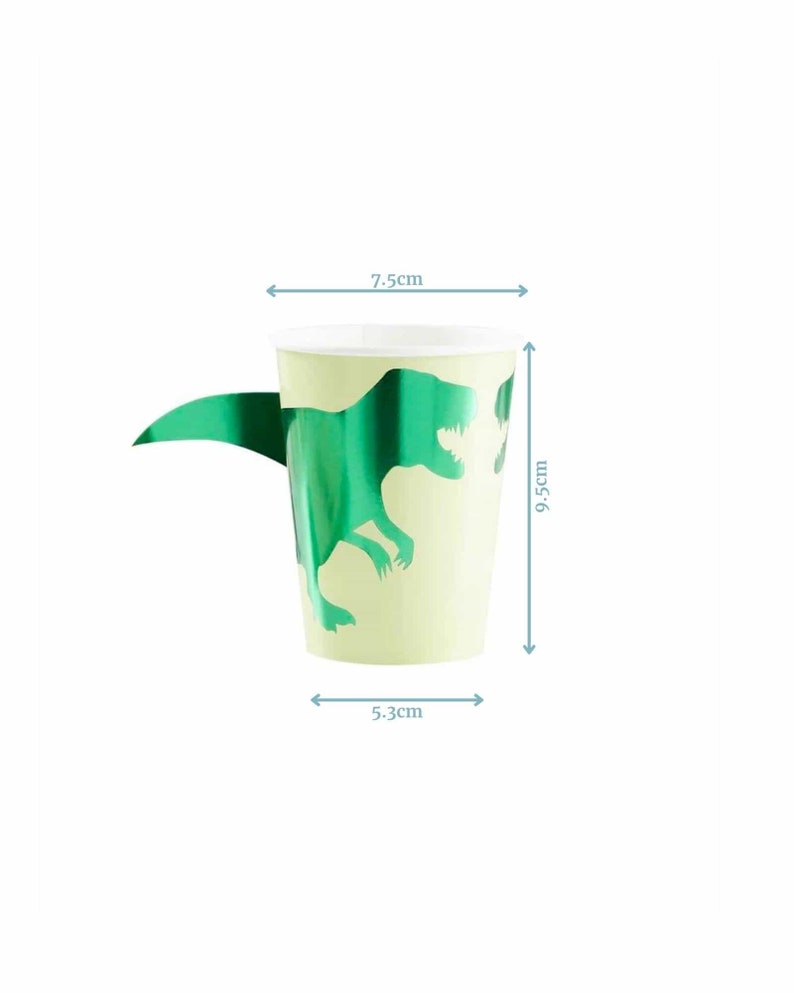 Roar Paper Dinosaur Cups 8 Pack - Etsy