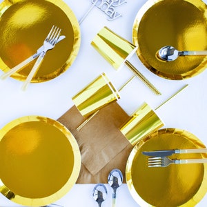 Metallic Gold Paper Cups 10 Pack 260ml Disposable - Etsy