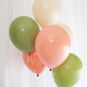 Roselyptus Balloon Bunch, 12 Pack 30cm Latex Balloons, Rosewood, Eucalyptus & White Sand, Wedding, Baby Shower, Party Decor