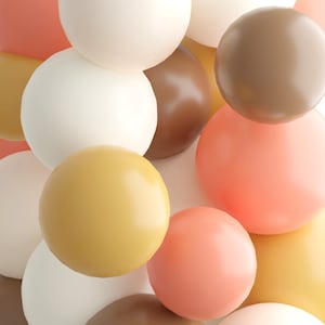 Vintage Charm Mini Balloons Mix | 36 Pack | 12cm/5" | Latex  | Baby Shower Wedding Birthday Party Decorations