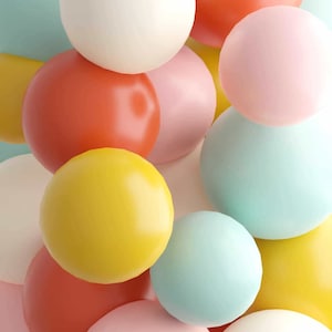 Sorbet Sunset Mini Balloons Mix | 36 Pack | 12cm/5" | Latex  | Baby Shower Wedding Birthday Party Decorations