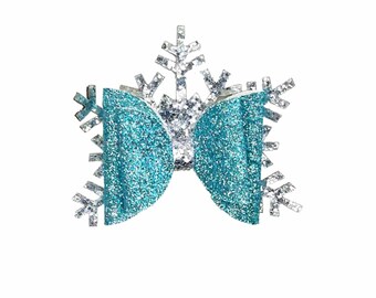 Blue with Silver Snowflake Hair Clip | Party Decorations | Celebration Accessories