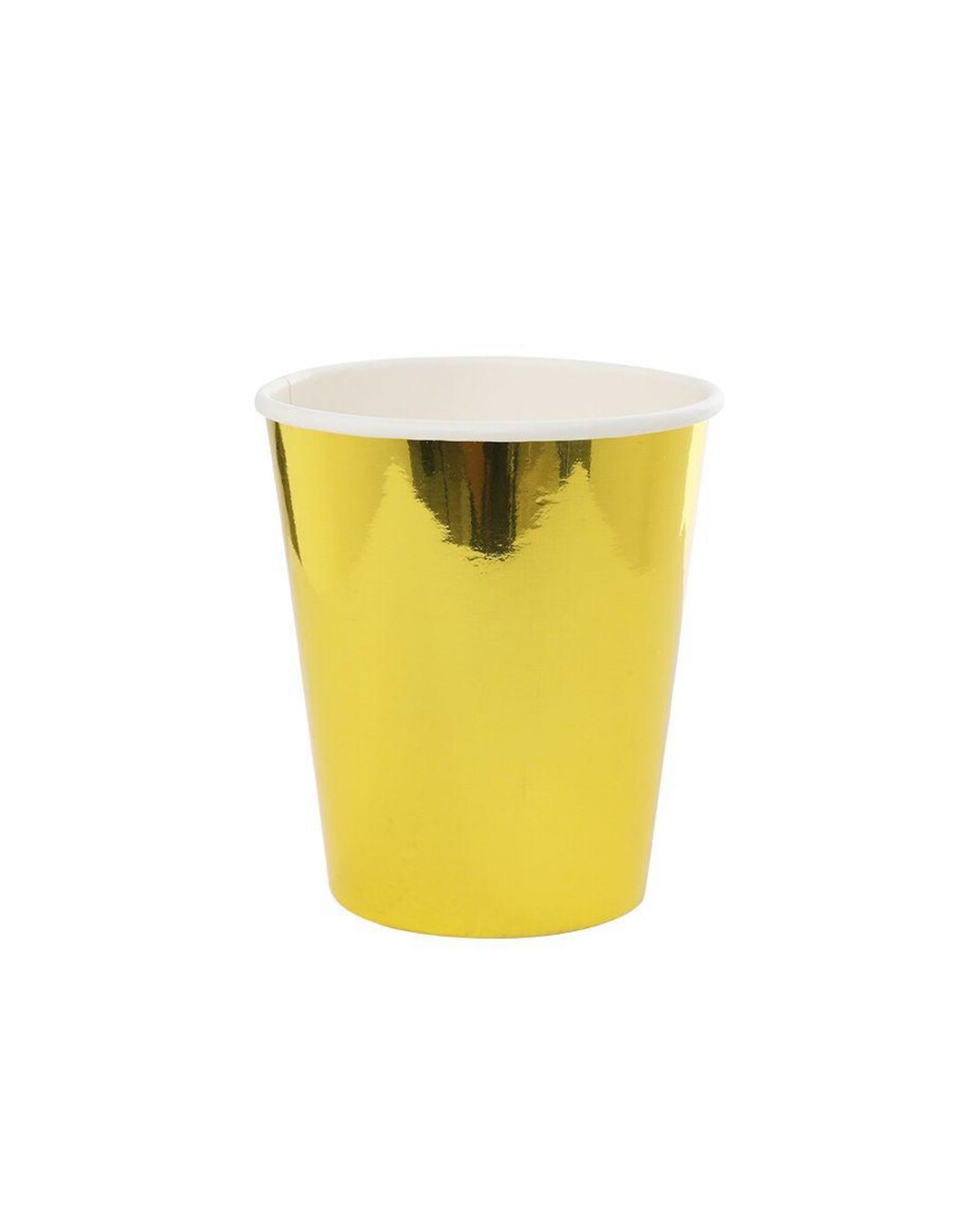 Metallic Gold Paper Cups 10 Pack 260ml Disposable Etsy