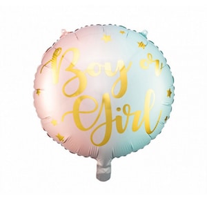 Boy or Girl Foil Balloon | Gender Reveal Baby Shower Party Decoration