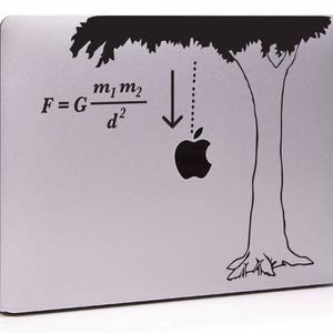 Newton Law of Gravity MacBook decal sticker,choose your size