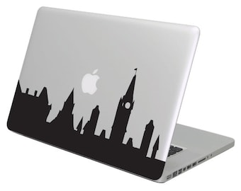 Autocollant MacBook Decal de la cityline de Londres. Choisissez votre taille. Ordinateurs portables personnes aiment la publicité de pomme
