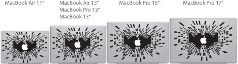 City night lights, moon MacBook decal. Choose your size. Laptop People Love apple ad commercial image 2