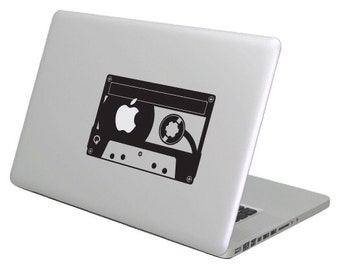 Cassette MacBook Decal sticker. Fits all sizes.