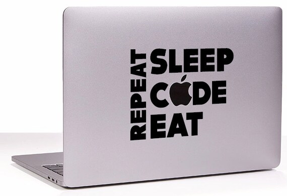 Sleep Code Eat Repeat Macbook Decal Sticker Etsy