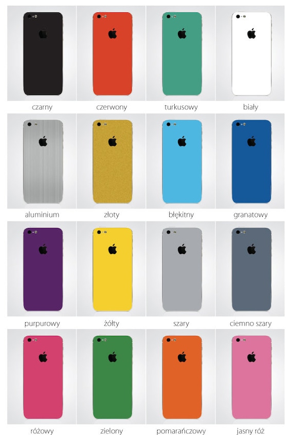 Apple iPhone 4, 4s, 5, 5s, SE Skin Wrap Back + Frame - Etsy