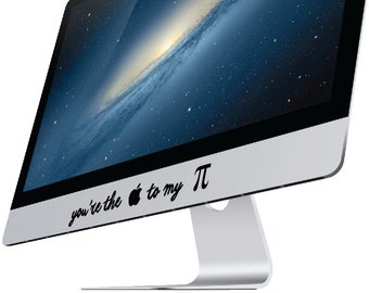 Apple to my pie iMac Decal sticker.