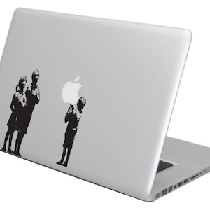 Banksy Apple patriots MacBook decal sticker, choose your size.