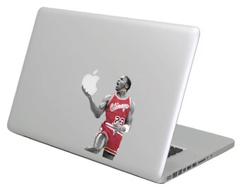 Michael Jordan MacBook Decal sticker. Choose your size. Laptop People Love apple ad commercial