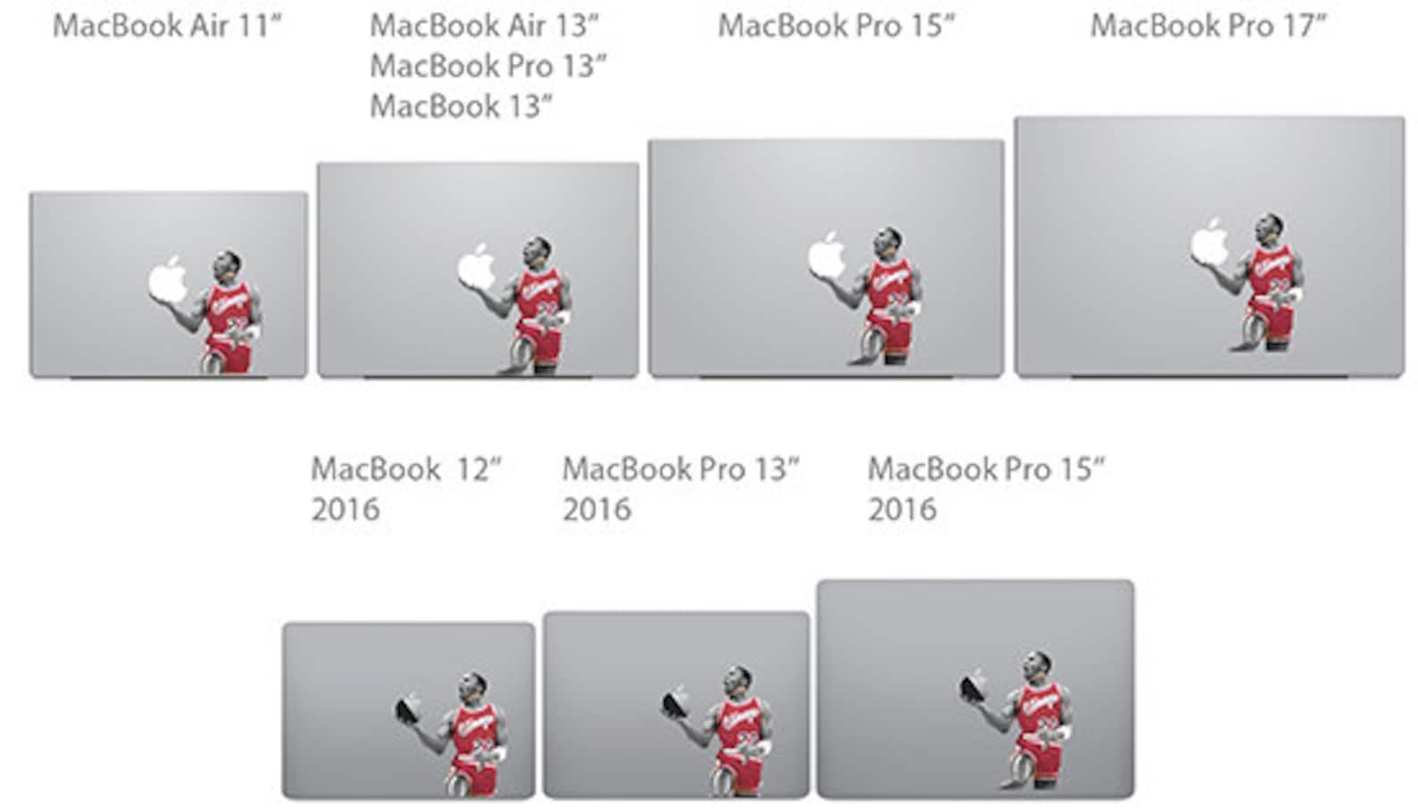 Michael Jordan Macbook Decal Sticker. Choose Your Size. Laptop Etsy