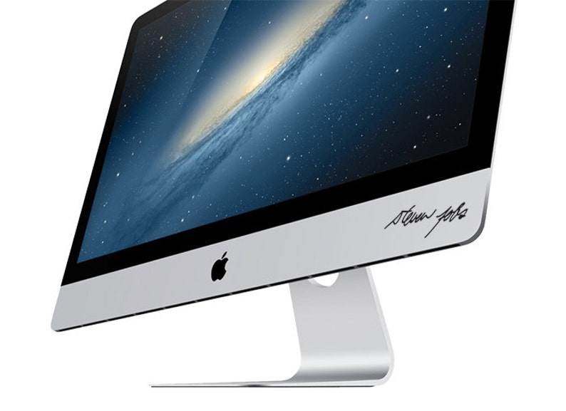 Steve Jobs autograph iMac Decal sticker. image 1