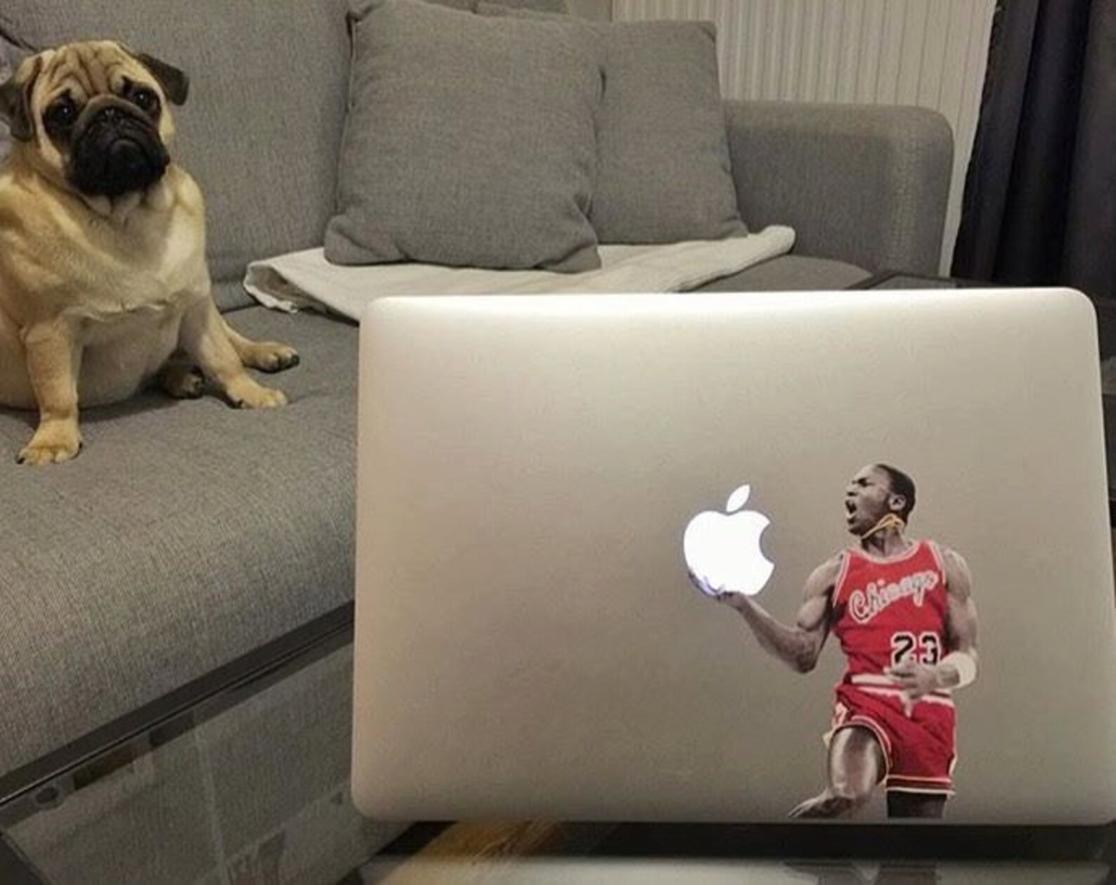 Michael Jordan Macbook Decal Sticker. Choose Your Size. Laptop Etsy