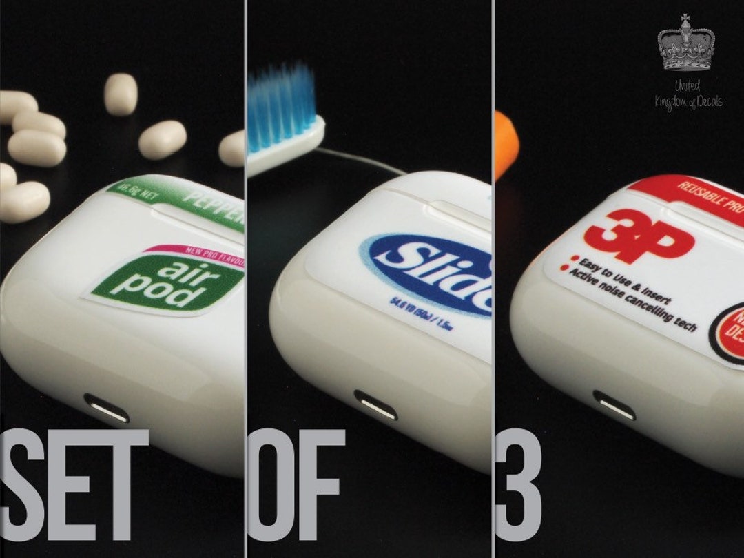 Airpods Pro AirPod Funny Stickers Decals Dental Floss/gum/earplugs Anti