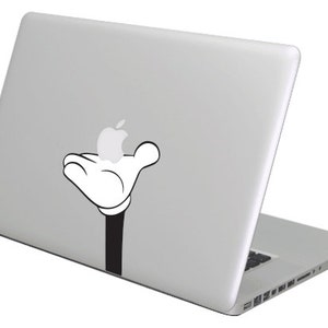 Autocollant Cartoon Hand MacBook Decal. Choisissez votre taille. Ordinateur portable Les gens aiment la publicité Apple