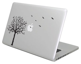 tree and birds MacBook Decal sticker. Choose your size. Laptop People Love apple ad commercial