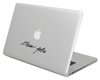 Steven Jobs signature MacBook Decal sticker. Fits all sizes.