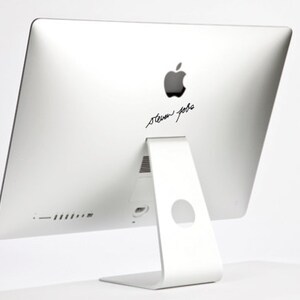 Steve Jobs autograph iMac Decal sticker. image 2