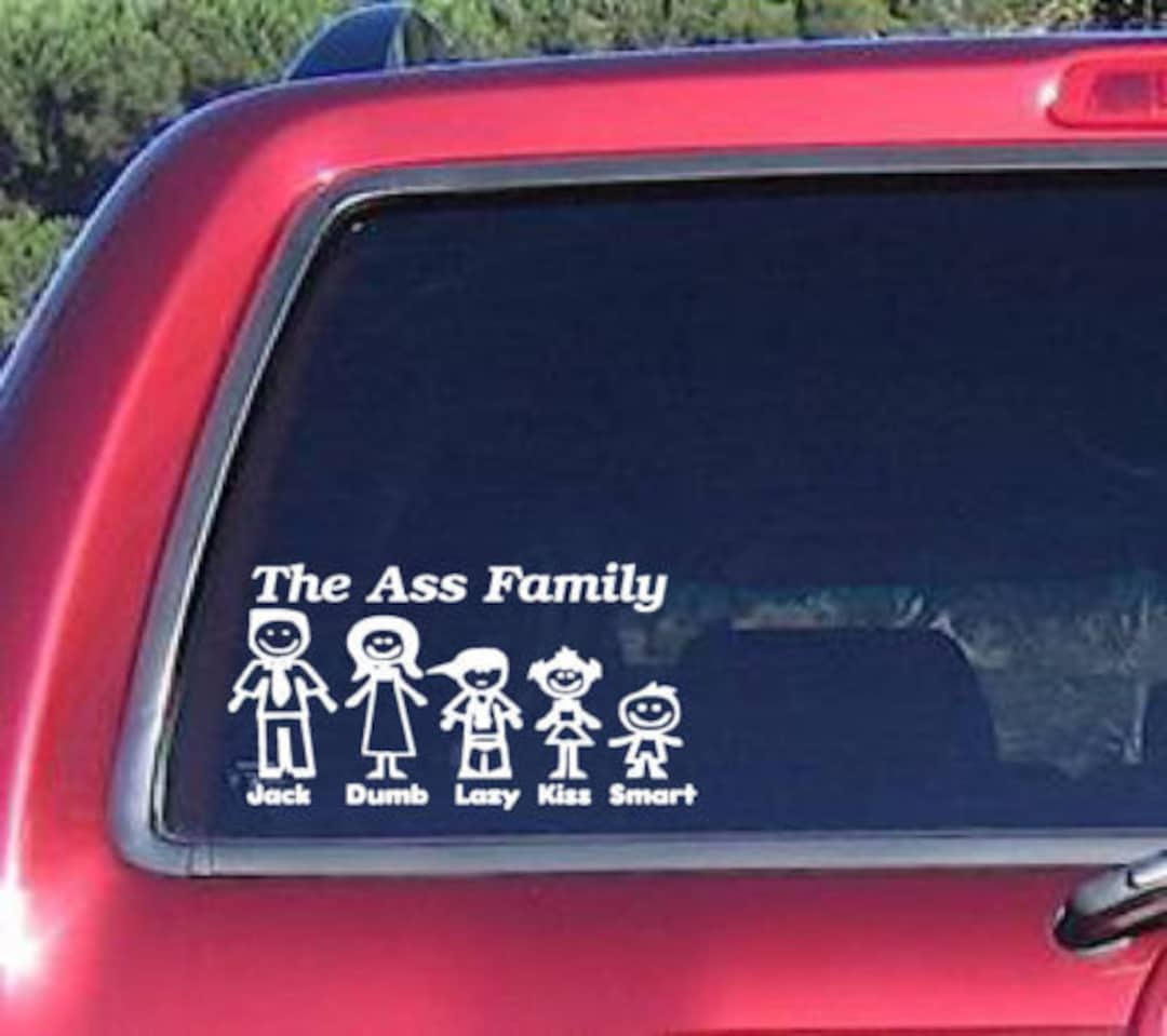 Ass Family Vinyl Graphic Decal Car Window Sticker Funny Walking Dead