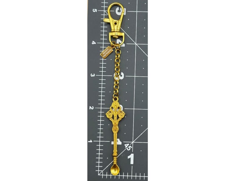Handcrafted Gold Spoon Keychain