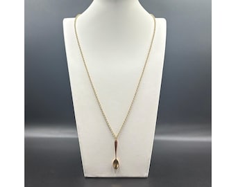 Gold Spoon Necklace  18k-Plated Stainless Steel | Mini Shovel Pendant
