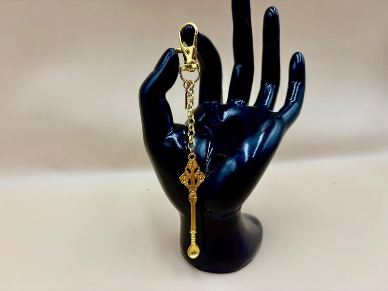 Handcrafted Gold Spoon Keychain