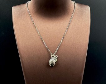 Anatomical Heart Necklace | Stainless Steel Chain | Gothic Romance