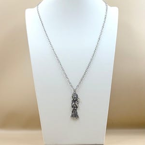 Santa Muerte Necklace | 24 Inch Stainless Steel Necklace