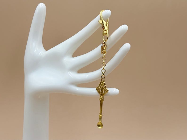 Handcrafted Gold Spoon Keychain